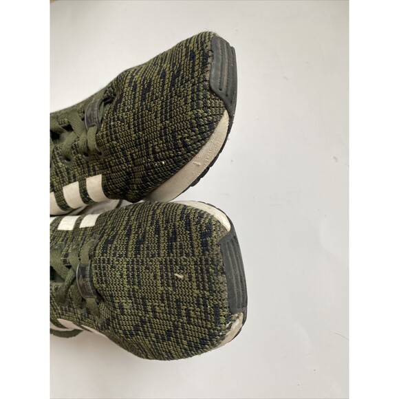 adidas ZX Flux Primeknit Men Green Black  2016 Sz 10 BB2165 - Picture 8 of 12